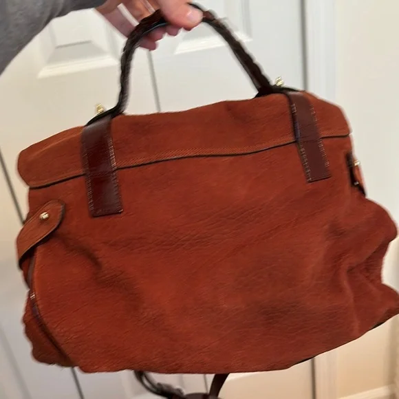 Mulberry Alexa bag - Rust and Gold Leather Satchel with Versatile Straps - Picture 7 of 15